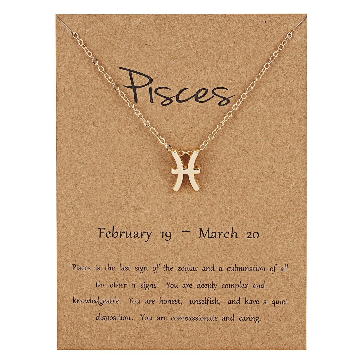 Cross-border hot sale personality symbol version twelve constellation alloy paper card necklace personality clavicle chain spot wholesale
