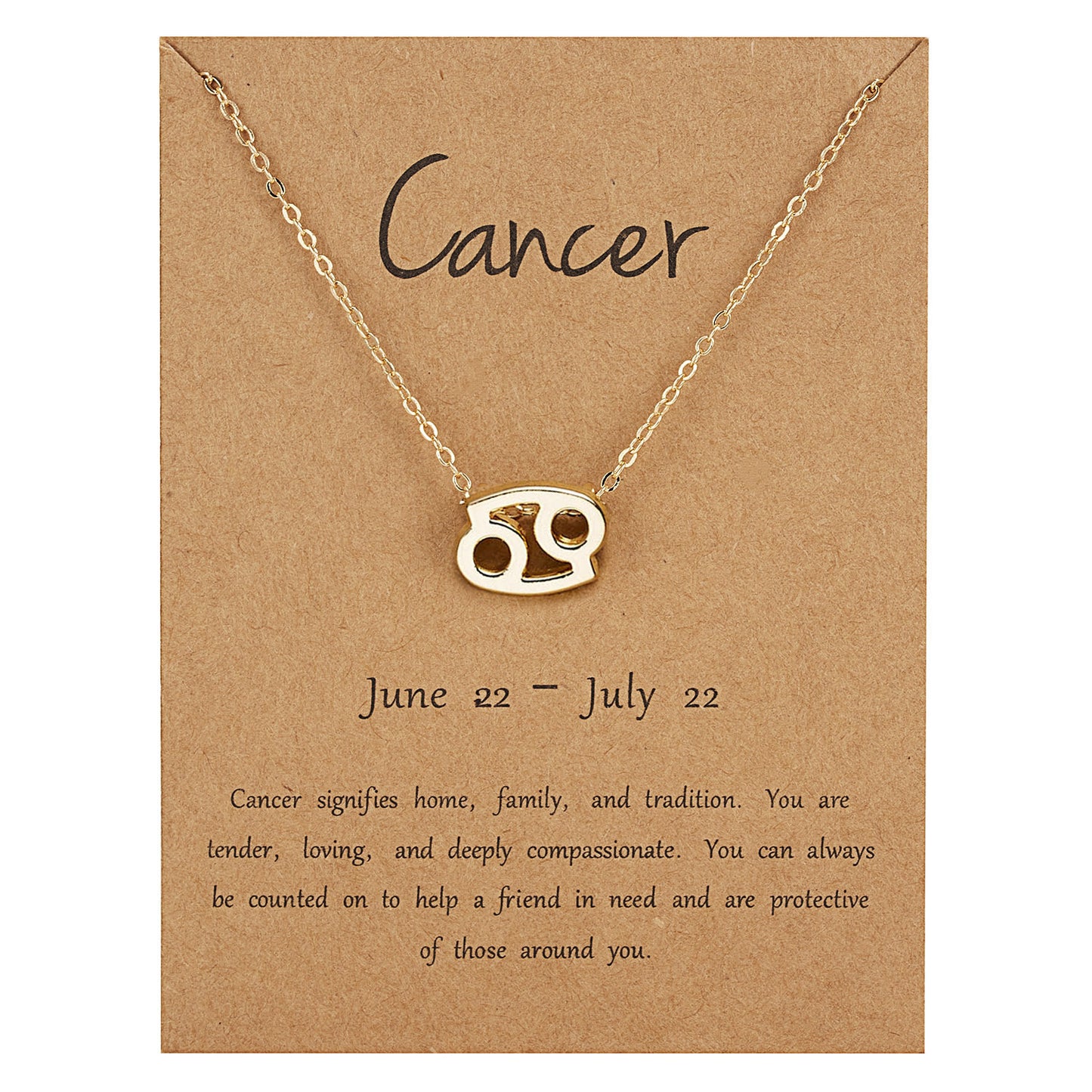 Cross-border hot sale personality symbol version twelve constellation alloy paper card necklace personality clavicle chain spot wholesale