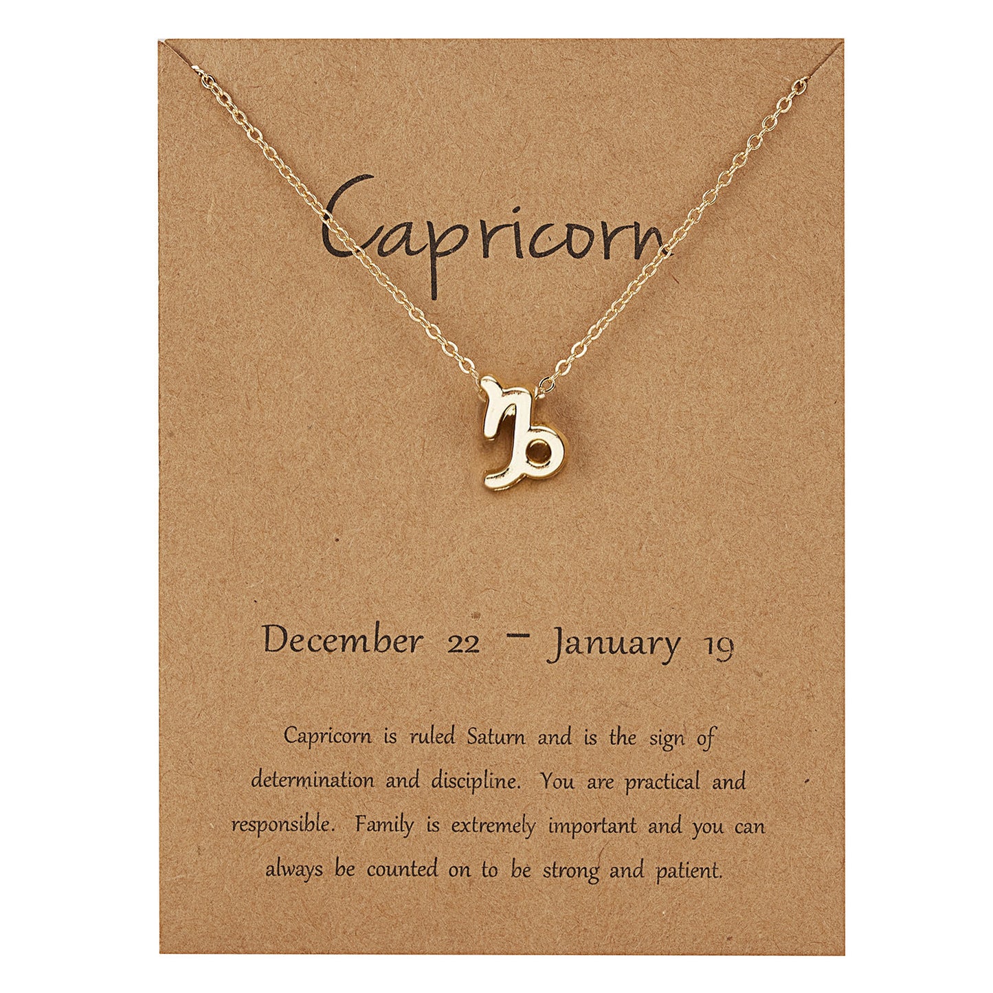 Cross-border hot sale personality symbol version twelve constellation alloy paper card necklace personality clavicle chain spot wholesale