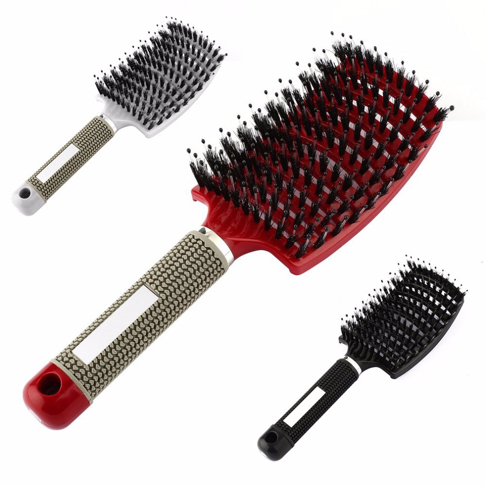 Large curved comb bristle hair massage comb curly hair styling comb curved row curly hair comb