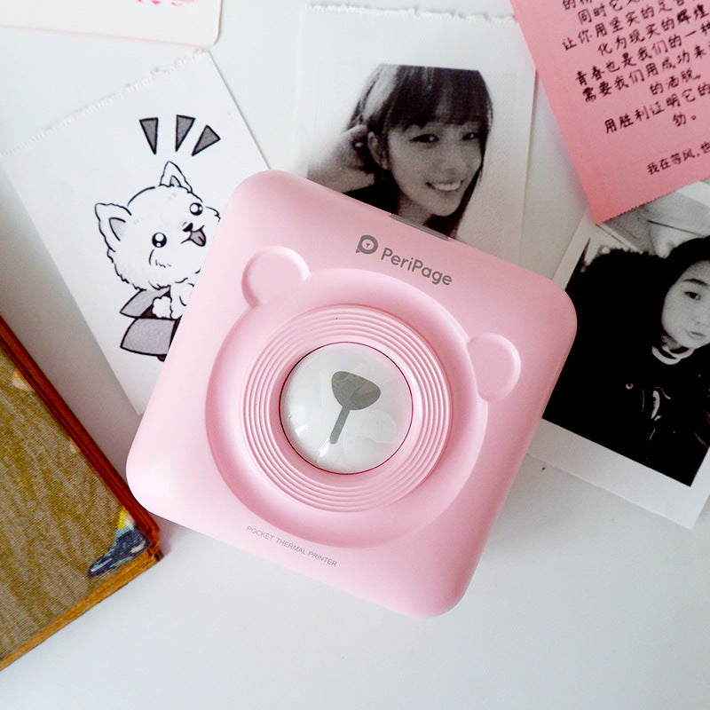 PeriPage love bear portable pocket phone photo wrong title notes account bar code label printer