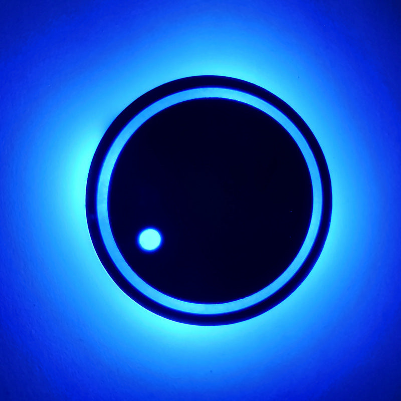 Car luminous water coaster LED atmosphere light induction light colorful water coaster USB atmosphere light non-slip coaster customization