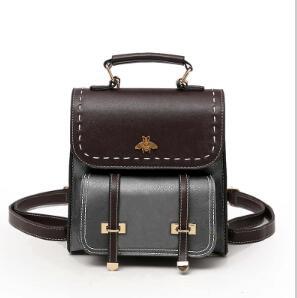 Women's backpack shoulder bag Korean version 2019 new hit color PU mini multi-purpose ladies small backpack fashion wild shoulder bag