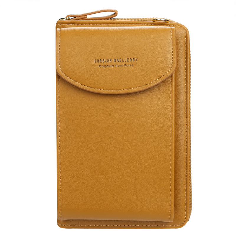 Ms. baellerry wallet solid color small diagonal bag multifunctional mobile phone medium and long clutch bag coin purse women