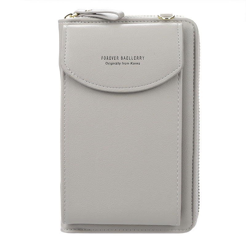 Ms. baellerry wallet solid color small diagonal bag multifunctional mobile phone medium and long clutch bag coin purse women