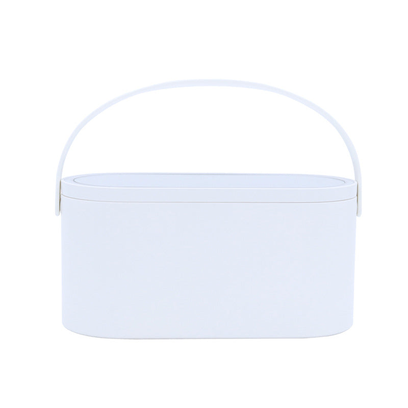 MUID new portable makeup box with lamp led desktop storage makeup mirror one thing dual purpose factory direct sales