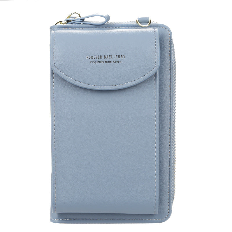 Ms. baellerry wallet solid color small diagonal bag multifunctional mobile phone medium and long clutch bag coin purse women