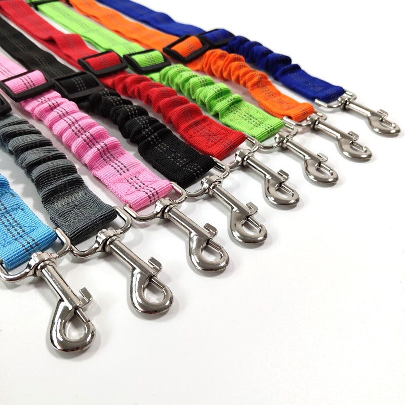 Pet car reflective elastic seat belt Explosive model dog car cushion seat belt dog chain manufacturer