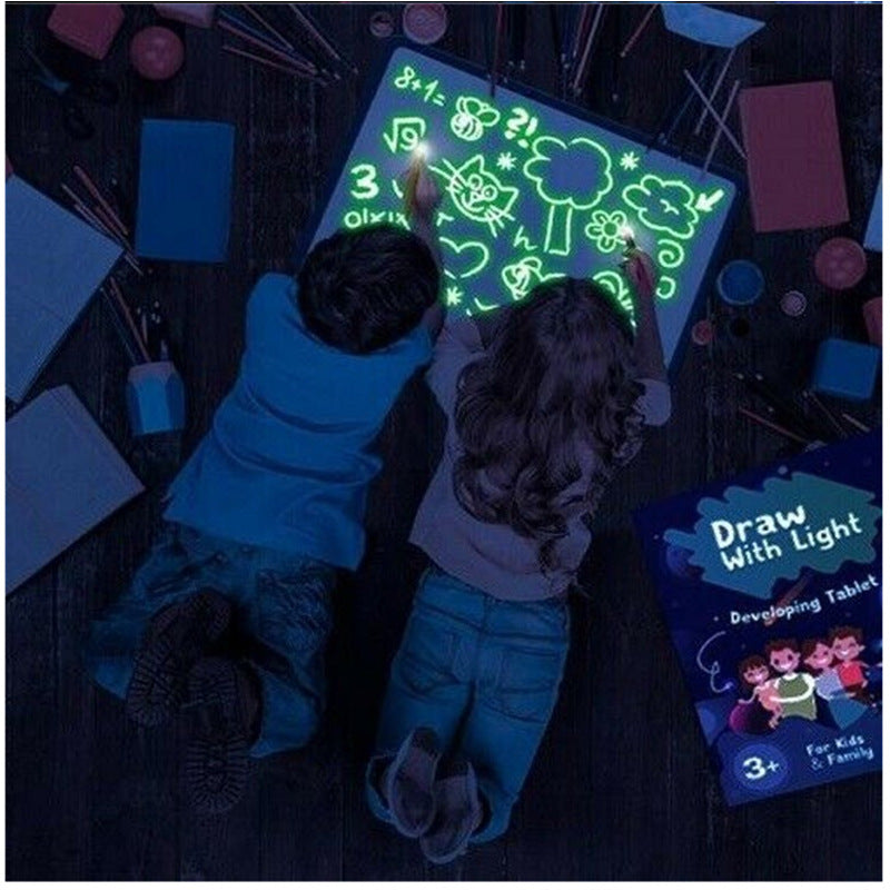 Draw With Light Fun painting board luminous board children luminous magic fluorescent board 3D drawing board