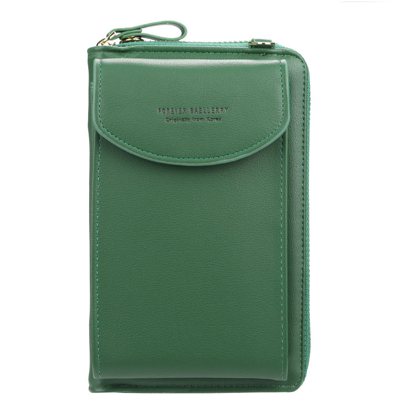 Ms. baellerry wallet solid color small diagonal bag multifunctional mobile phone medium and long clutch bag coin purse women