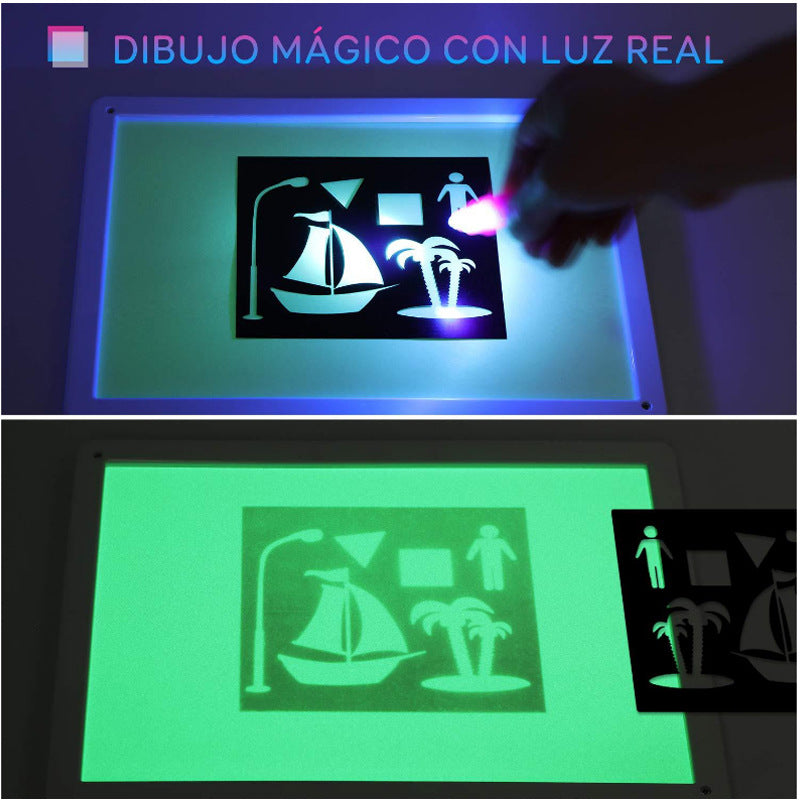Draw With Light Fun painting board luminous board children luminous magic fluorescent board 3D drawing board