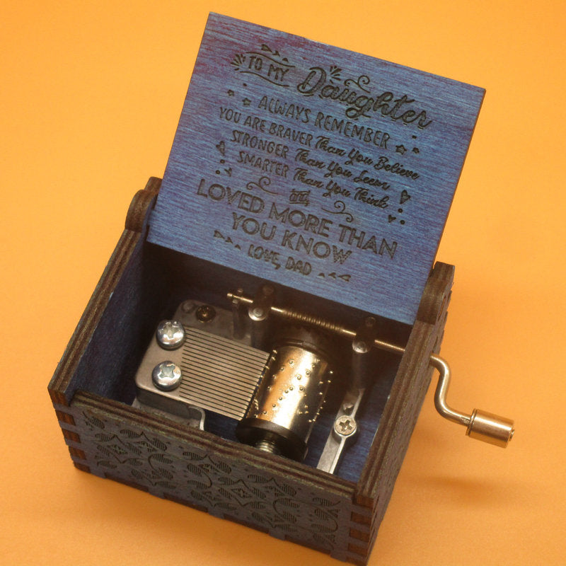 Creative Classical Music Box Wooden Handy Music Box Crafts DIY Carving Music Box Wooden Decoration