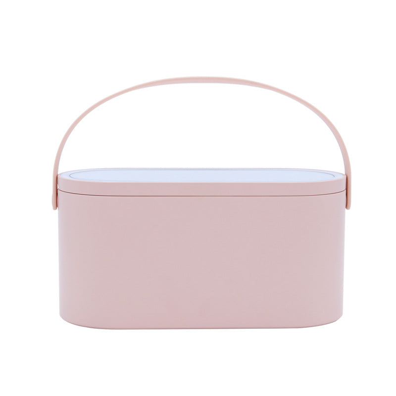 MUID new portable makeup box with lamp led desktop storage makeup mirror one thing dual purpose factory direct sales