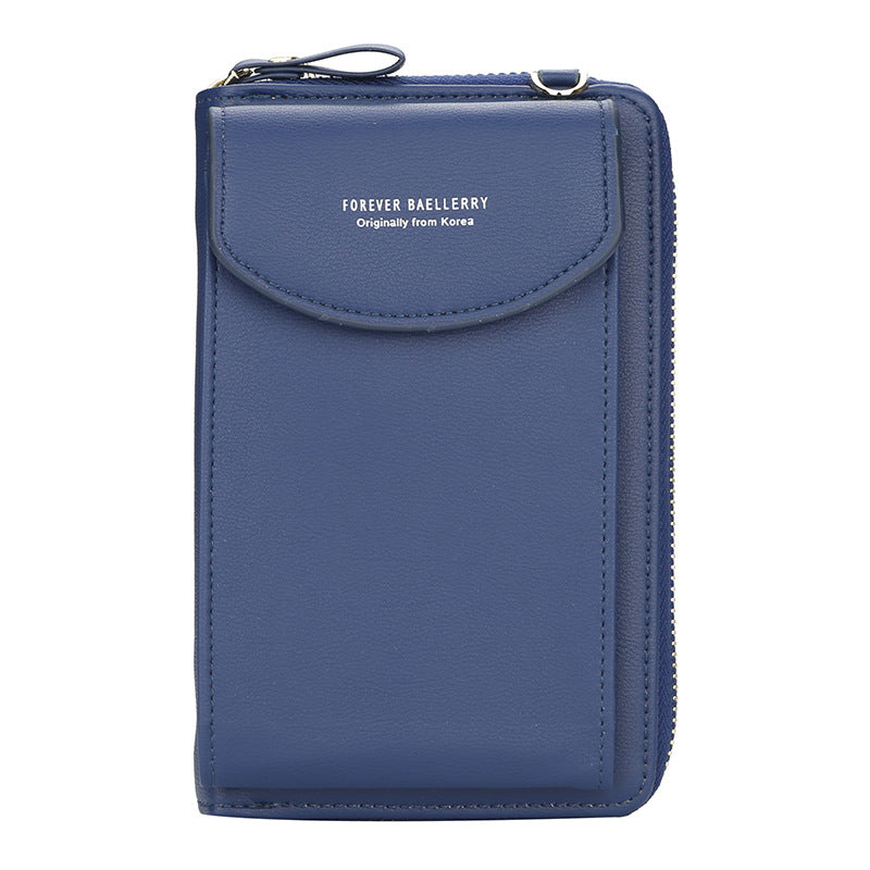 Ms. baellerry wallet solid color small diagonal bag multifunctional mobile phone medium and long clutch bag coin purse women