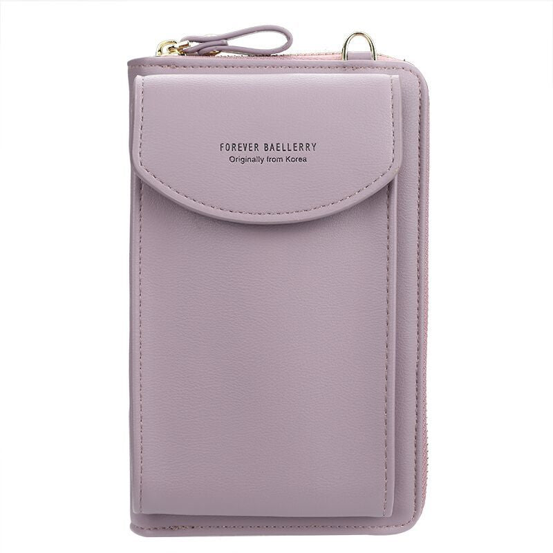 Ms. baellerry wallet solid color small diagonal bag multifunctional mobile phone medium and long clutch bag coin purse women