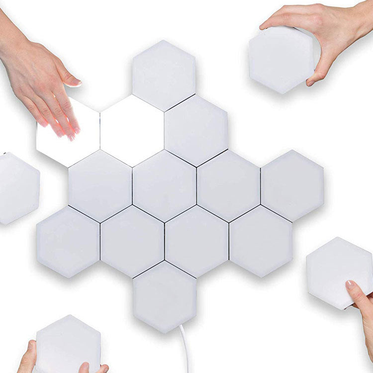 Quantum Combination Splicing Wall Light Smart Touch Sensor Light LED Honeycomb Aisle Bedroom Background Quantum Light