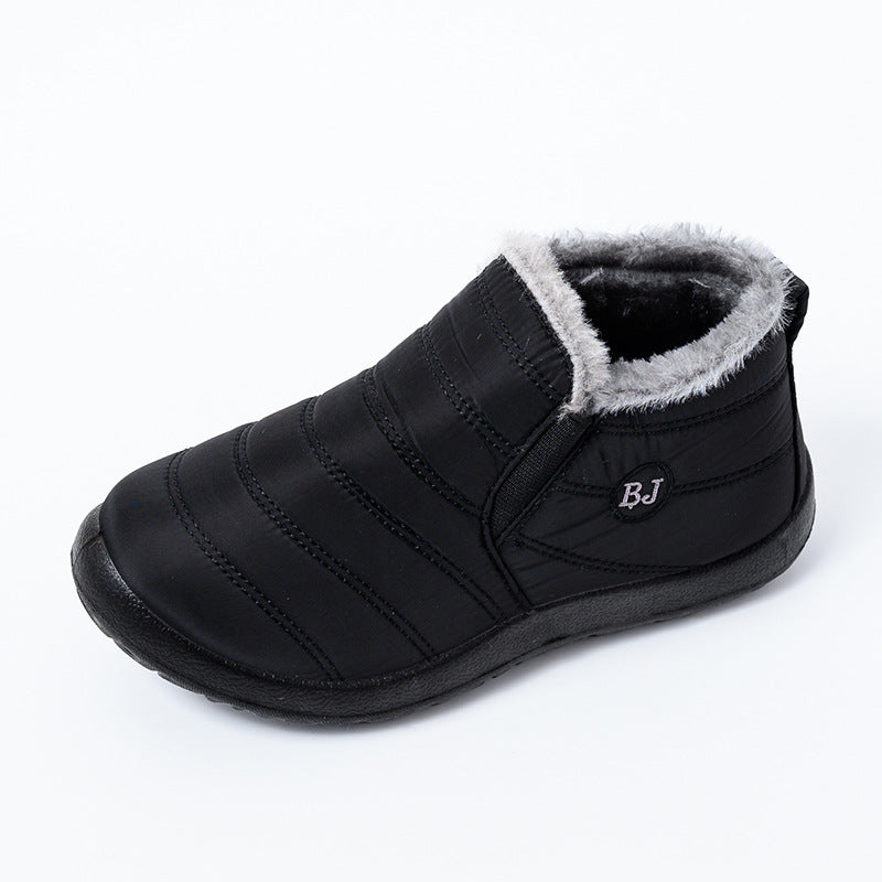 Foreign trade cross-border winter warm cotton shoes soft-soled waterproof old Beijing cotton shoes wool mouth two cotton handmade snow boots