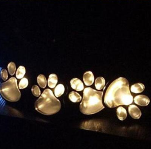 Solar Animal Paw Print Lights Garden Outdoors Lantern LED Path Lamp Footprint lamp for garden path of park garden