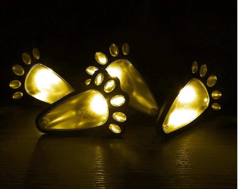 Solar Animal Paw Print Lights Garden Outdoors Lantern LED Path Lamp Footprint lamp for garden path of park garden