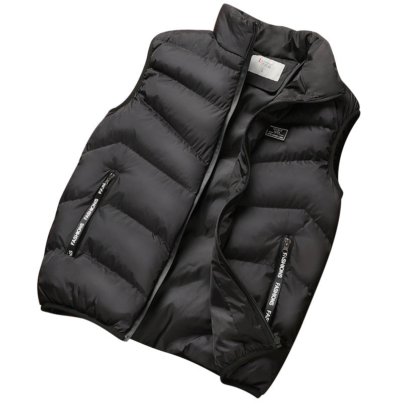 Autumn and winter foreign trade new style men's stand-up collar vest fashion casual large size waistcoat jacket for men and youth Korean vest