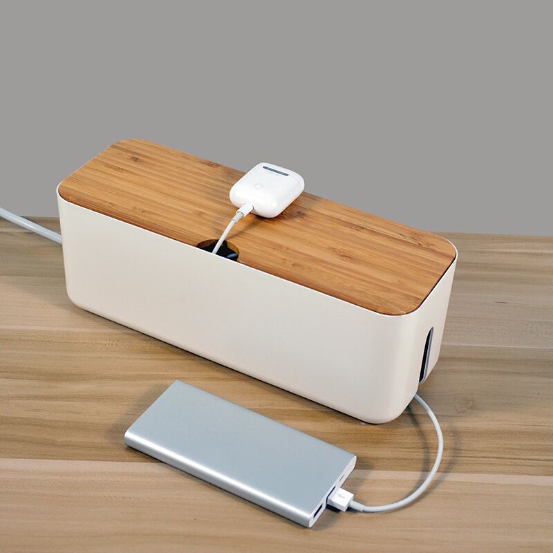 Multifunctional wire storage box charger power cord hidden mobile phone computer tablet socket extension cord organizer