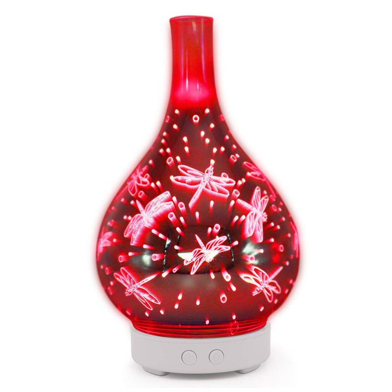 Creative 3D Glass Firework Humidifier Colorful LED Atmospheric Lamp Aroma Humidifier