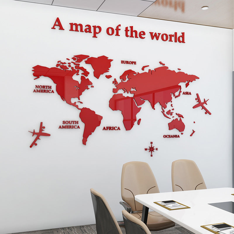 Cross-border dedicated wall stickers creative wall decoration 3d stereo acrylic background wall stickers office corporate culture