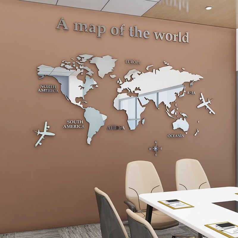 Cross-border dedicated wall stickers creative wall decoration 3d stereo acrylic background wall stickers office corporate culture