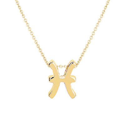 wish Amazon cross-border explosion models 12 twelve constellation necklace constellation card alloy pendant clavicle chain