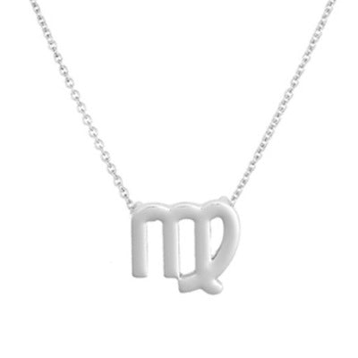 wish Amazon cross-border explosion models 12 twelve constellation necklace constellation card alloy pendant clavicle chain