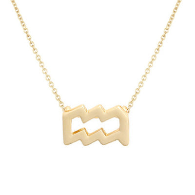 wish Amazon cross-border explosion models 12 twelve constellation necklace constellation card alloy pendant clavicle chain