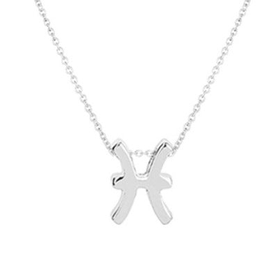 wish Amazon cross-border explosion models 12 twelve constellation necklace constellation card alloy pendant clavicle chain