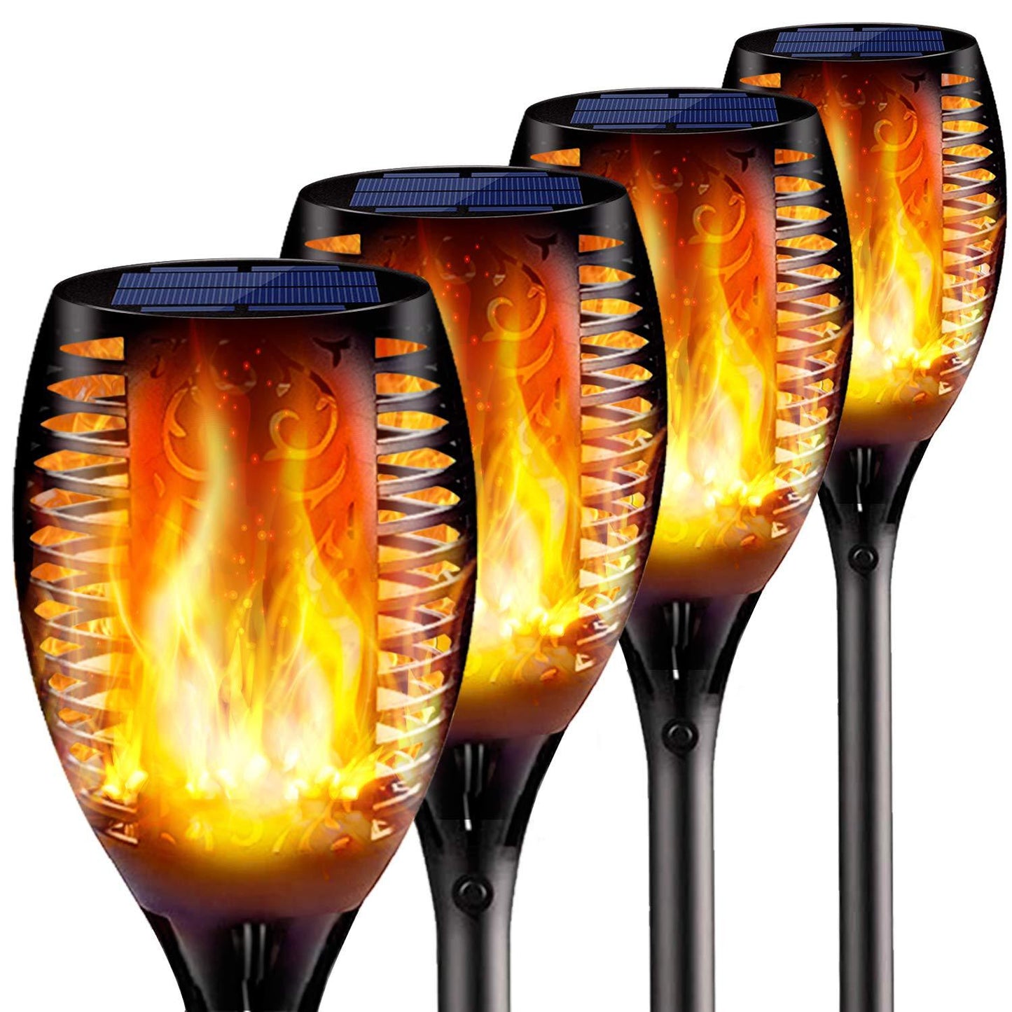 Explosive section cross-border dedicated for the flame lamp Amazon solar light LED outdoor waterproof lawn torch light garden light