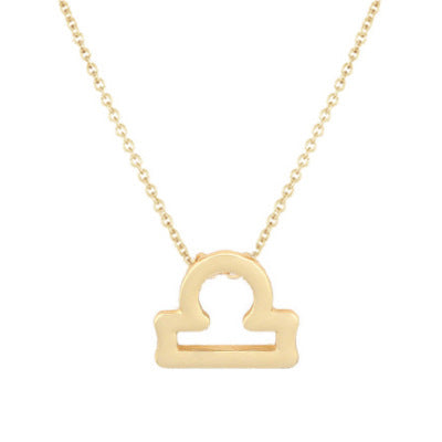 wish Amazon cross-border explosion models 12 twelve constellation necklace constellation card alloy pendant clavicle chain