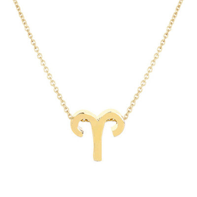 wish Amazon cross-border explosion models 12 twelve constellation necklace constellation card alloy pendant clavicle chain