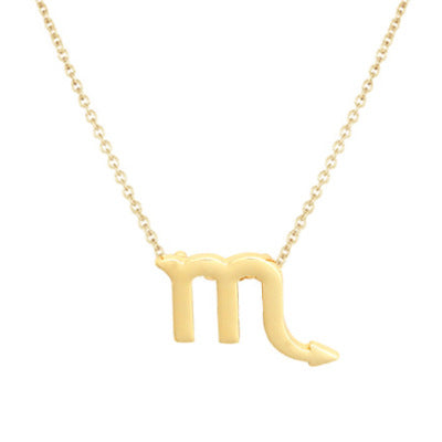wish Amazon cross-border explosion models 12 twelve constellation necklace constellation card alloy pendant clavicle chain
