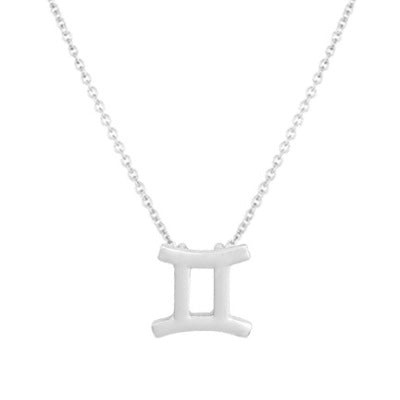 wish Amazon cross-border explosion models 12 twelve constellation necklace constellation card alloy pendant clavicle chain