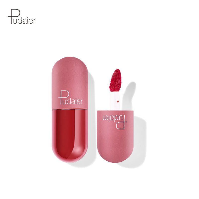 Mini Capsule Shape Lip Glaze Matte 18 Colors Lip Gloss Waterproof Long lasting Velvet Moisture Nude Lip gloss Lip Makeup TSLM1