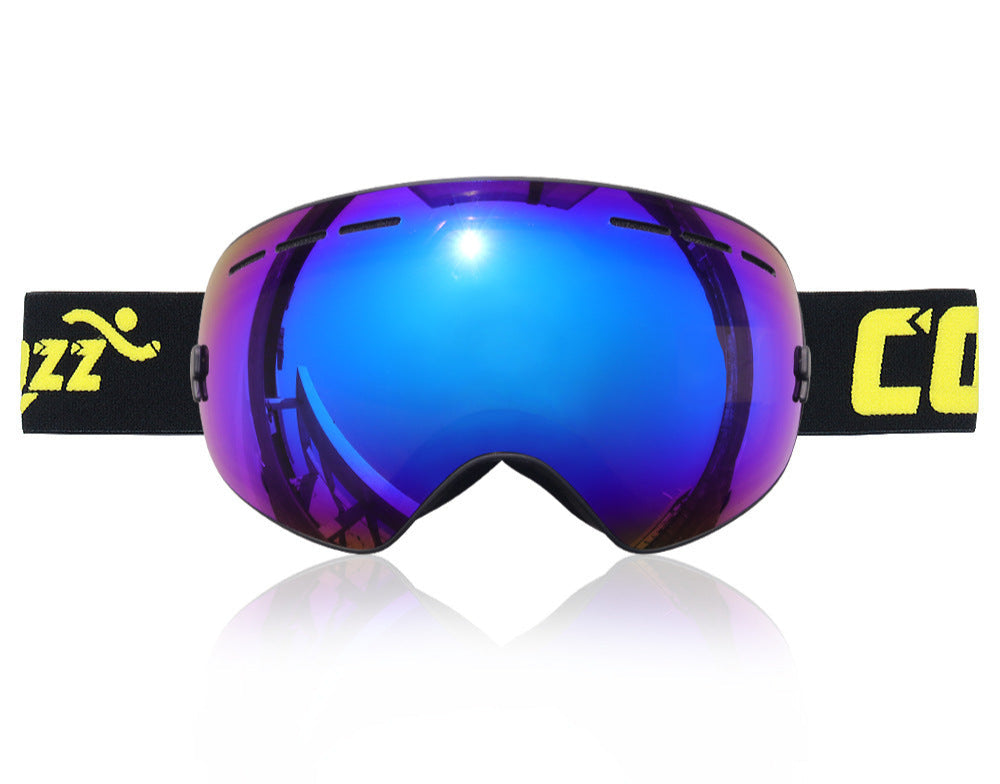 COPOZZ men and women large spherical ski goggles double layer anti-fog ski goggles ski equipment equipment coca myopia