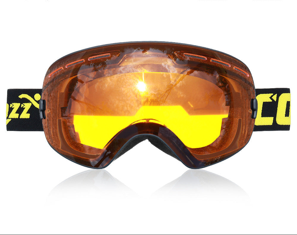 COPOZZ men and women large spherical ski goggles double layer anti-fog ski goggles ski equipment equipment coca myopia