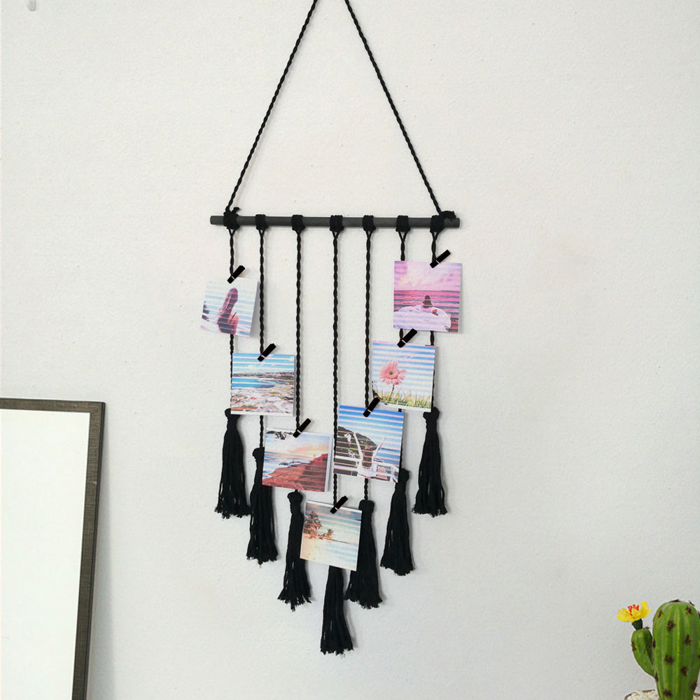 Cross-border exclusive supply source ins woven tapestry tassel photo clip Nordic home decoration wall hanging handmade tapestry