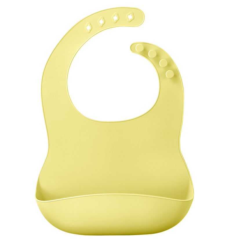 Factory direct children's silicone saliva towel / cartoon baby bib / saliva pocket waterproof bib / silicone bib