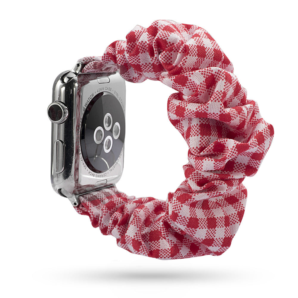 Factory direct sale for Apple iWatch new watch with leopard print hair tie strap can be customized