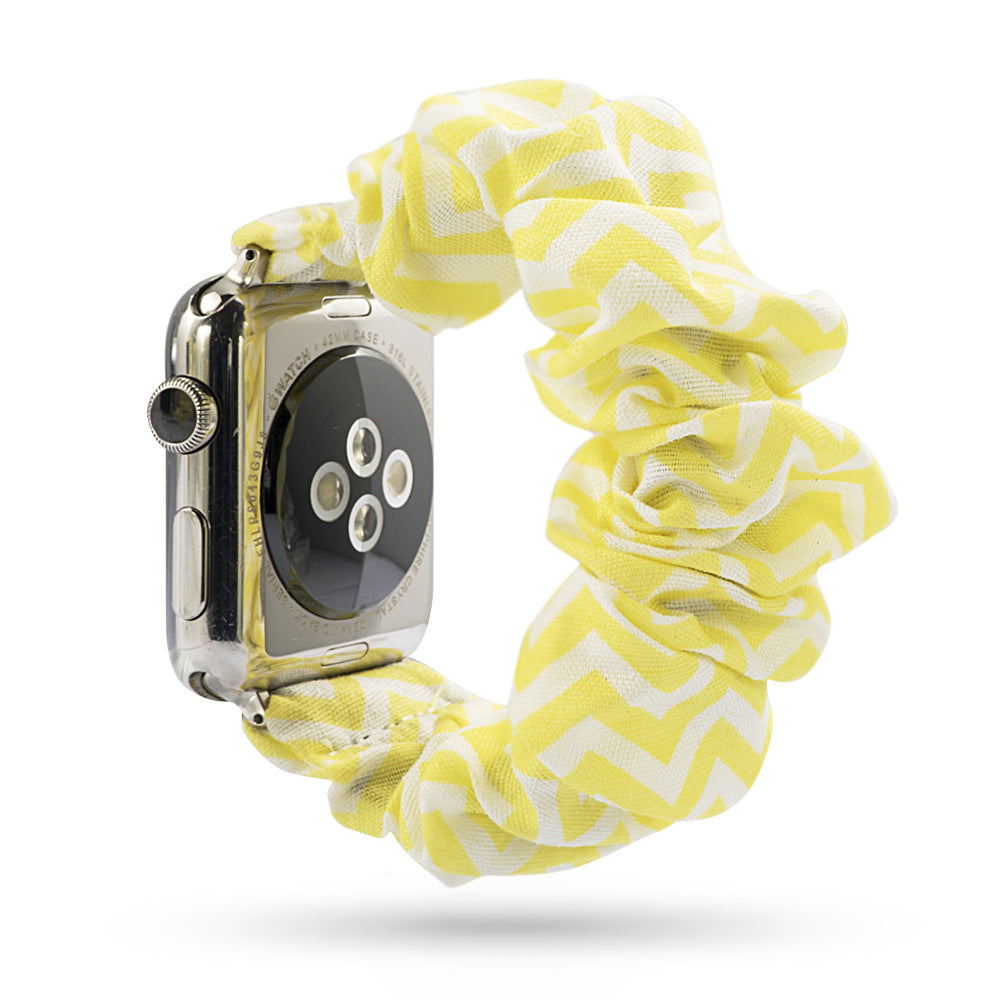 Factory direct sale for Apple iWatch new watch with leopard print hair tie strap can be customized