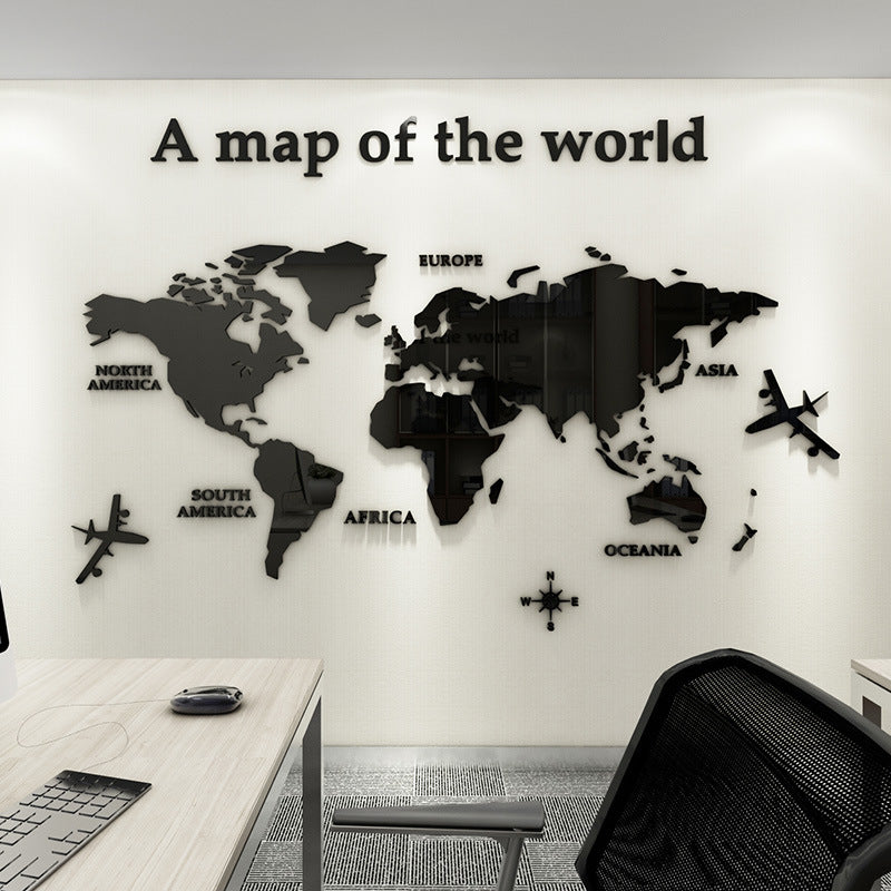 Cross-border dedicated wall stickers creative wall decoration 3d stereo acrylic background wall stickers office corporate culture