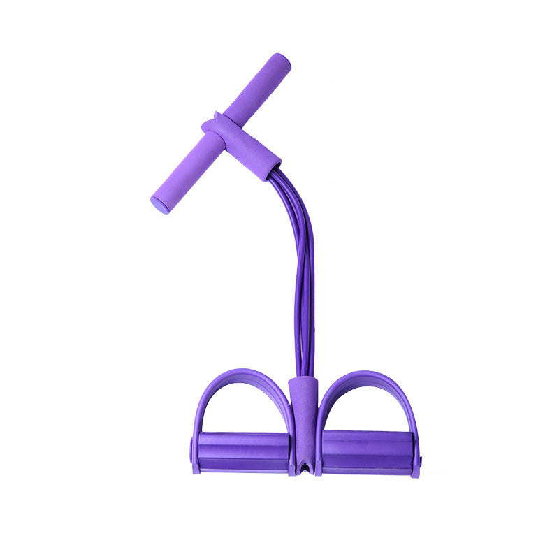 Multifunctional four-tube rally device, pedal, elastic rope, leg pull rope, sit-ups, abdominal fitness equipment, fitness factory