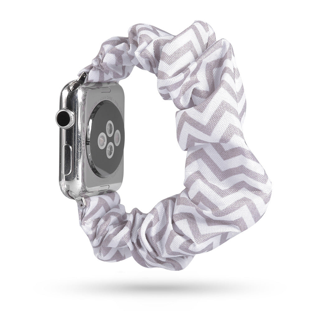 Factory direct sale for Apple iWatch new watch with leopard print hair tie strap can be customized