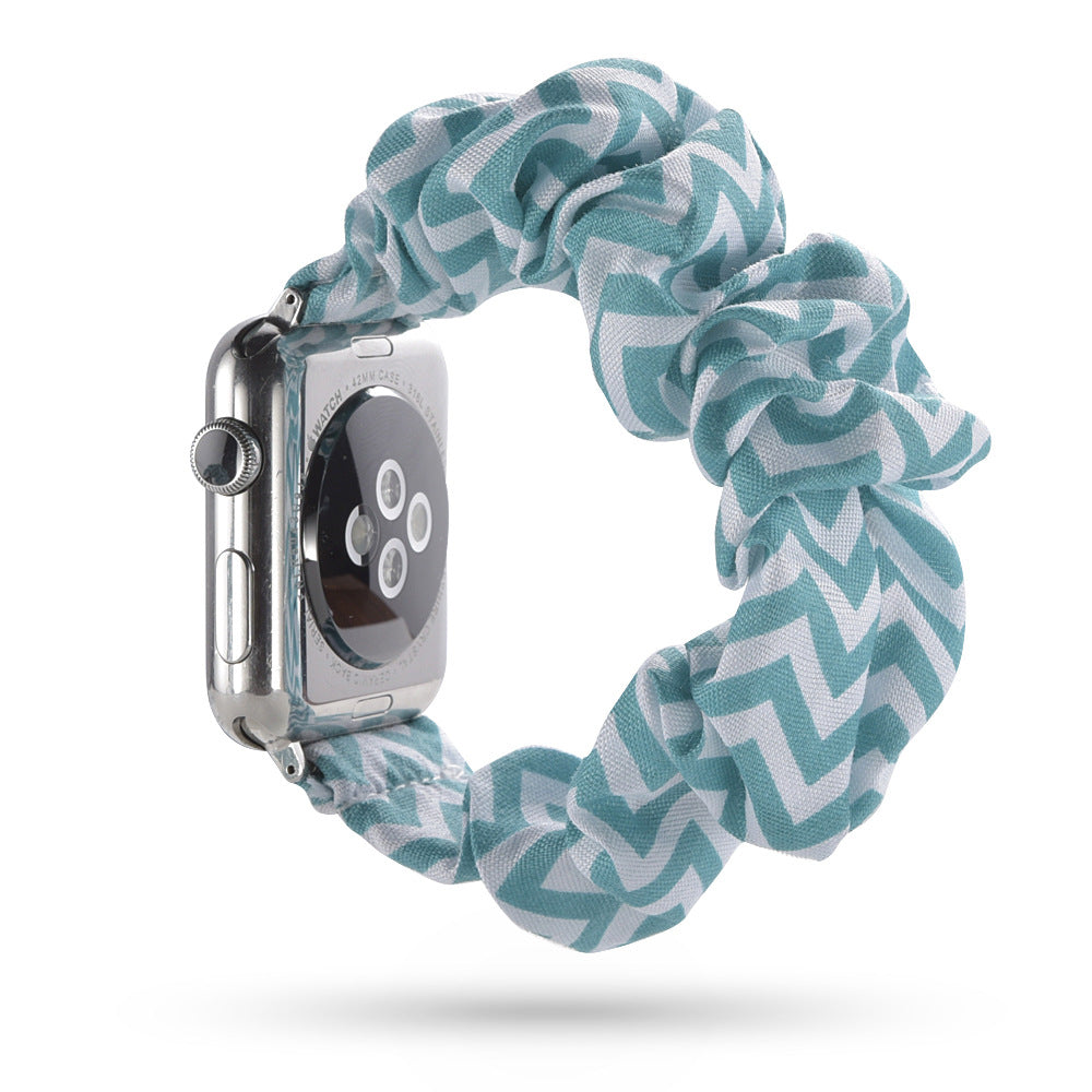 Factory direct sale for Apple iWatch new watch with leopard print hair tie strap can be customized