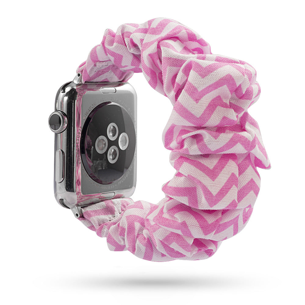 Factory direct sale for Apple iWatch new watch with leopard print hair tie strap can be customized