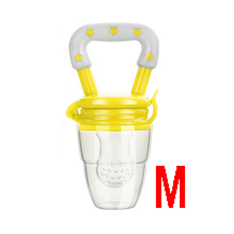 Baby silicone nipple, fruit and vegetable bite music, plastic pacifier, baby food supplement feeder